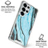 Aqua Blue Marble Ink Galaxy S25 Ultra Clear Case